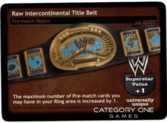 RAW Intercontinental Title Belt